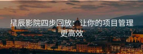 星辰影院四步回放：让你的项目管理更高效
