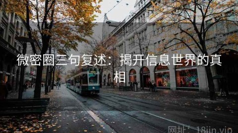 微密圈三句复述：揭开信息世界的真相