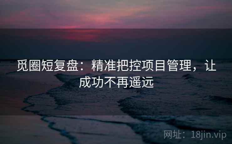 觅圈短复盘:精准把控项目管理,让成功不再遥远 觅圈短复盘:精准把控项目管理,让成功不再遥远